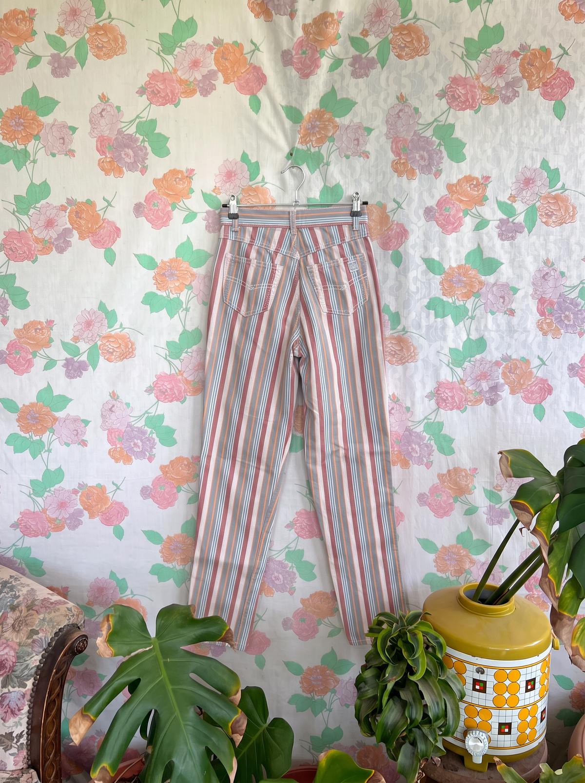 90’s Unique Striped Hamuche Pants