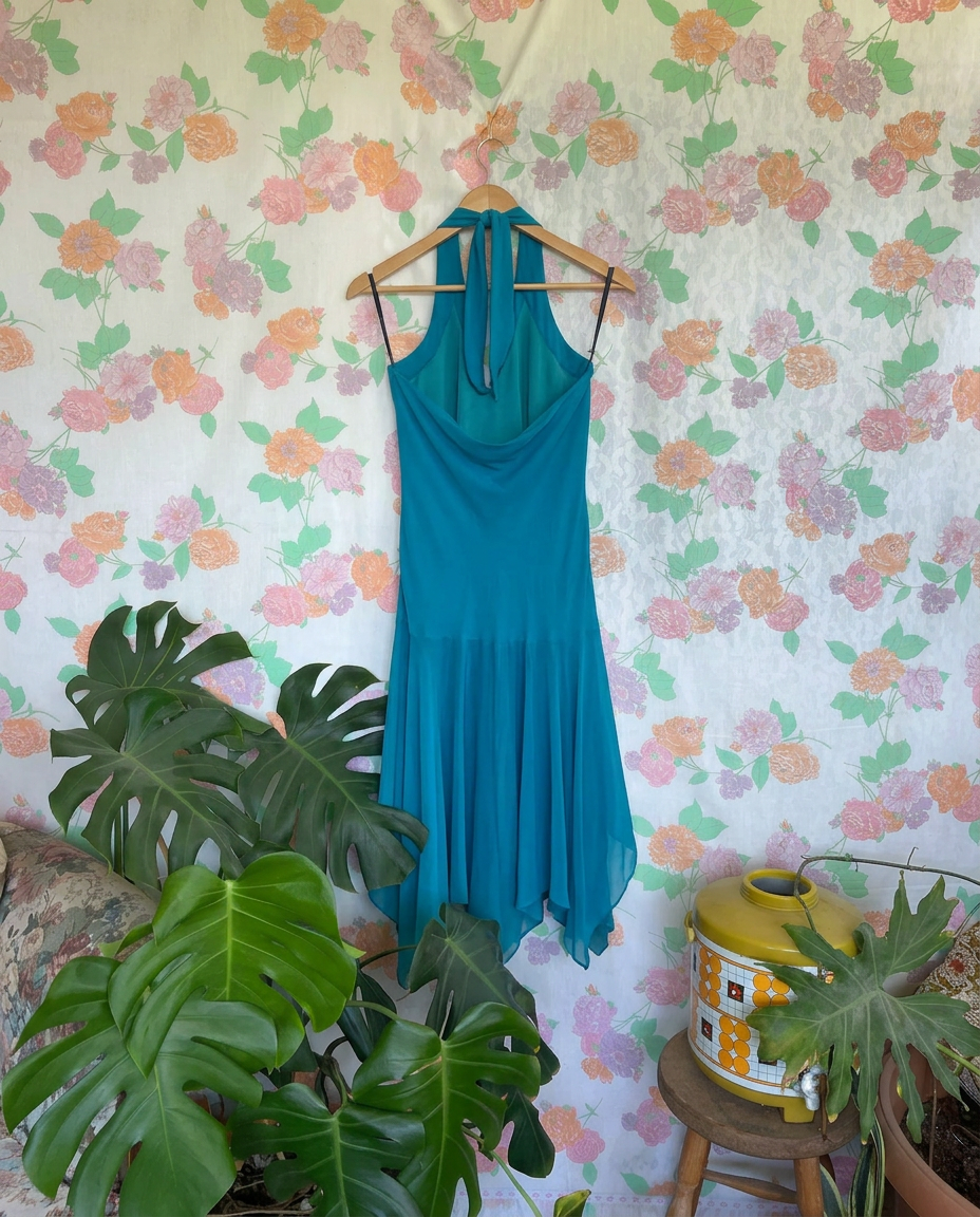00's Iconic Draped Dress