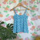 00's Blue Floral Blouse
