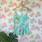 Vintage Aqua Floral Top