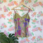 90's Green Floral Lace Top