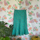90's Floral Green Skirt