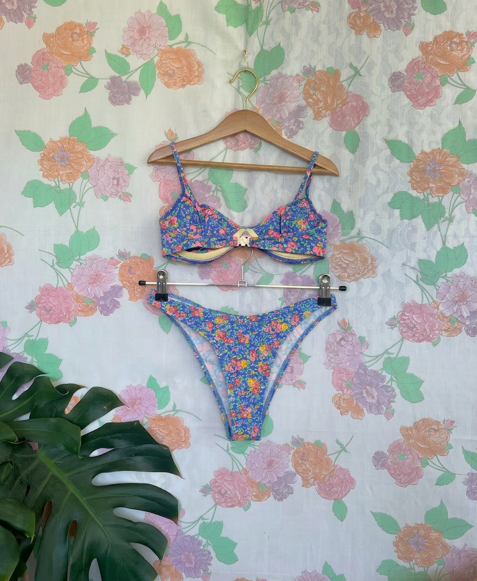 90's Iconic Floral Bikini Set