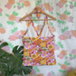 00's Unique Floral Halter Top