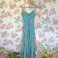 90’s Turquoise Printed Dress
