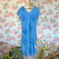 90’s Blue Floral Short Sleeve Dress