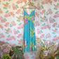 90’s Turquoise Floral Dress