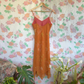 90’s Rusty Orange Floral Slip Dress