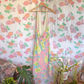 90’s Pink Floral Halter Midi Dress