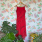 Y2K Red Draped Dress