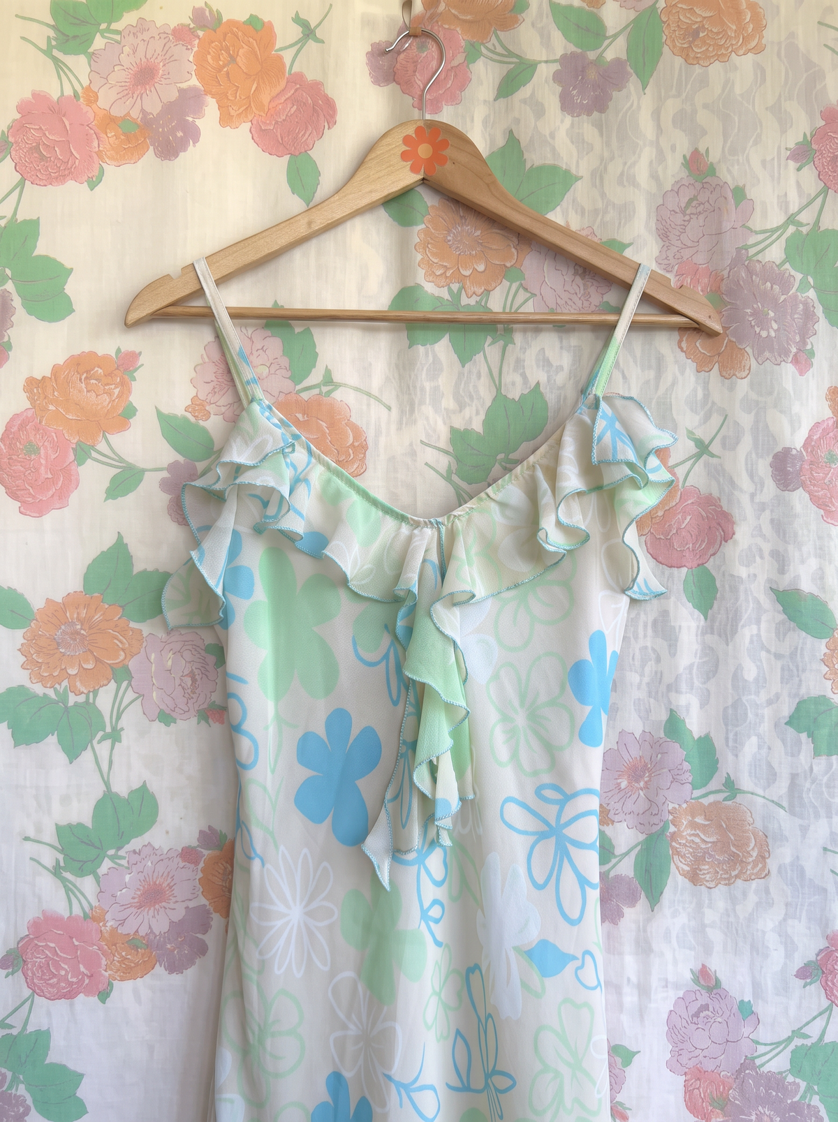 90’s Floral Crepe Dress