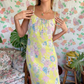 90's Yellow Floral Dress