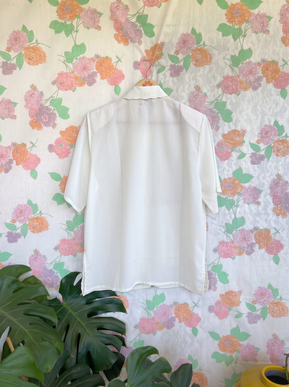 80's Off White Blouse