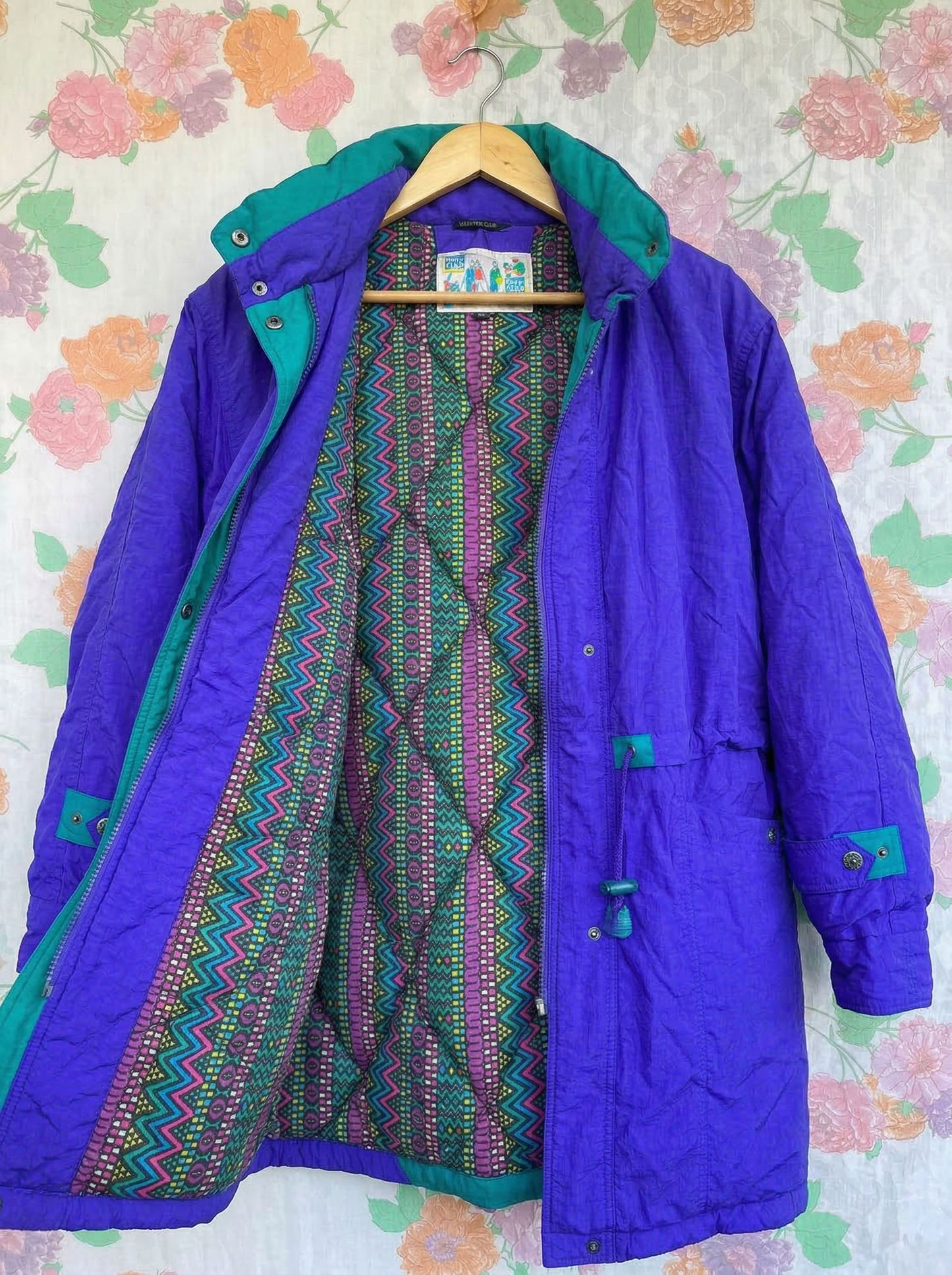 90's Purple Puffer Coat