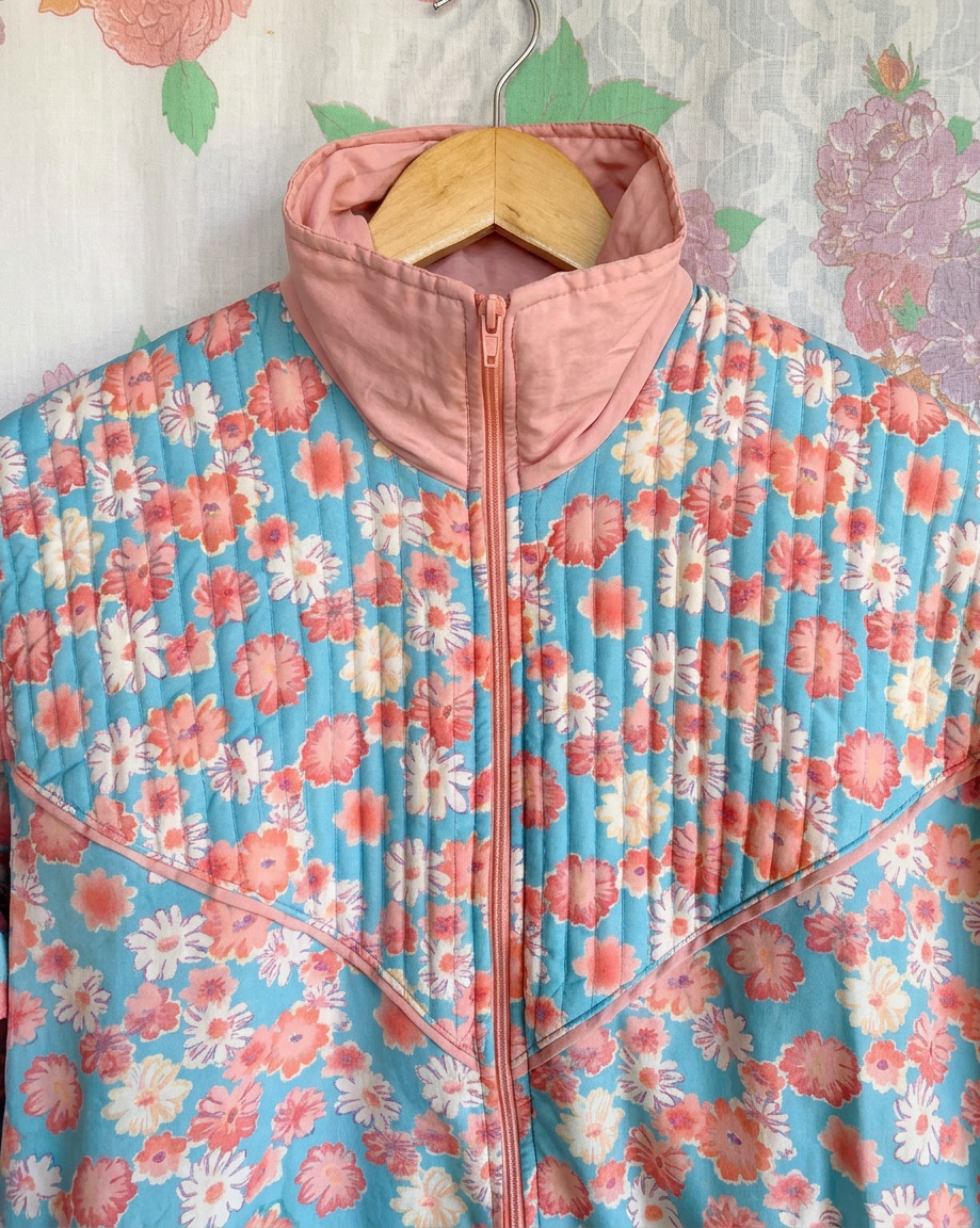 90s Floral Windbreaker