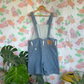 90's Detailed Denim Jumpsuit