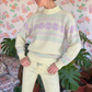 90's Pastel Patterned Knit Sweater