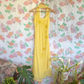 2000's Yellow Embroidered Midi Dress & Matching Scarf
