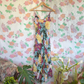 90's Tropical Floral Ruffle Dress