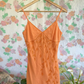 00's Orange Ruffle Dress