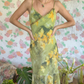 90's Iconic Green Detailed Dress