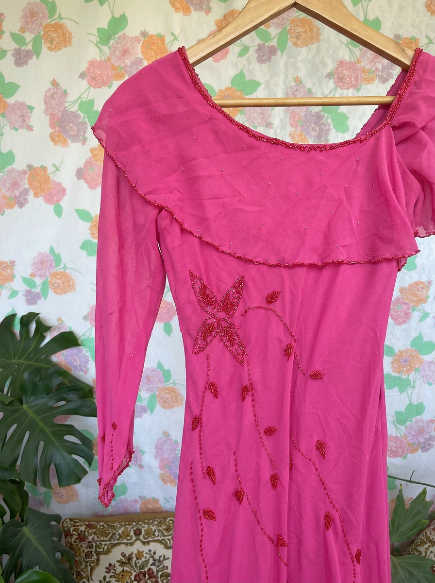 00's Pink Detailed Dress