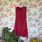 2000’s Cherry Red Strapless Evening Dress