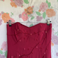 2000’s Cherry Red Strapless Evening Dress