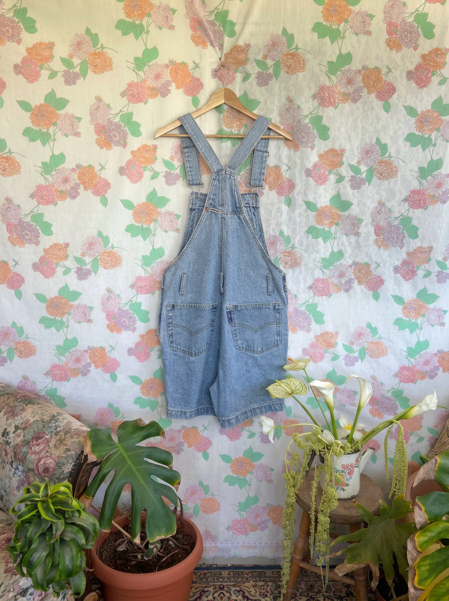 90's Light Denim Jumpsuit