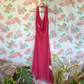 2000's Pink Embellished Halter Dress