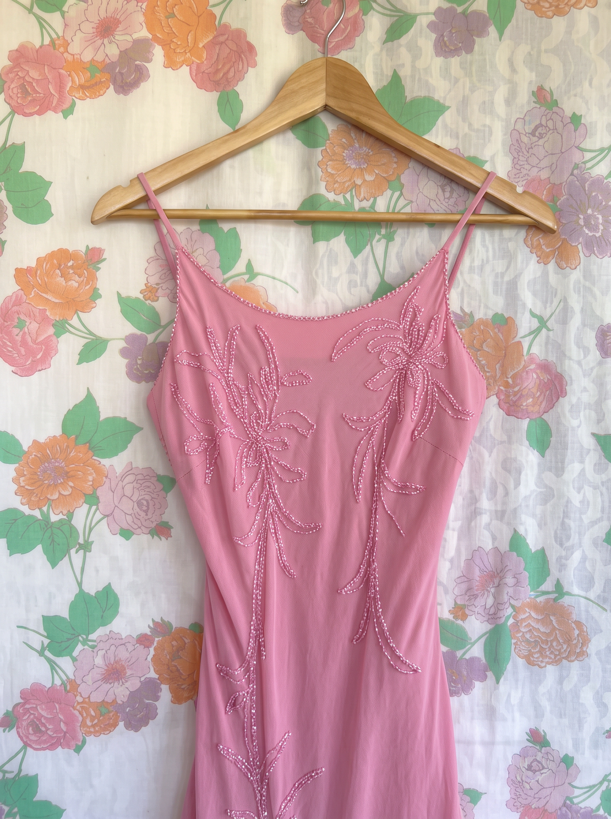 2000’s Pink Embroidered Slip Dress