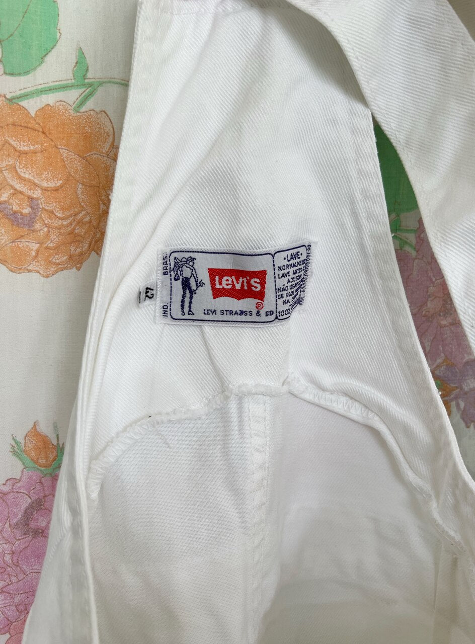 Unique 90's White Levi's Jumpsuit
