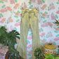 90's Yellow Denim Flare Pants