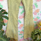 90's Yellow Denim Flare Pants