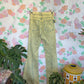 90's Yellow Denim Flare Pants