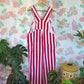 90's Iconic Red Stripes Overall