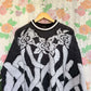 90's B&W Iconic Roses Sweater