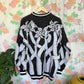 90's B&W Iconic Roses Sweater