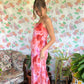 90's Pink Roses Slip Dress