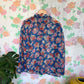 90's Blue Floral Transparent Shirt