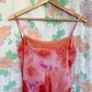 90's Pink Roses Slip Dress