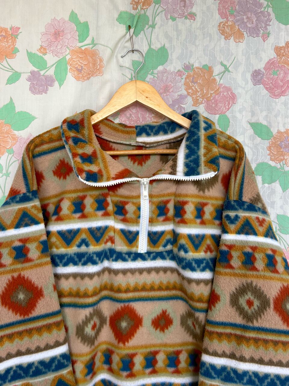 90's Ethnic Printed Fleece