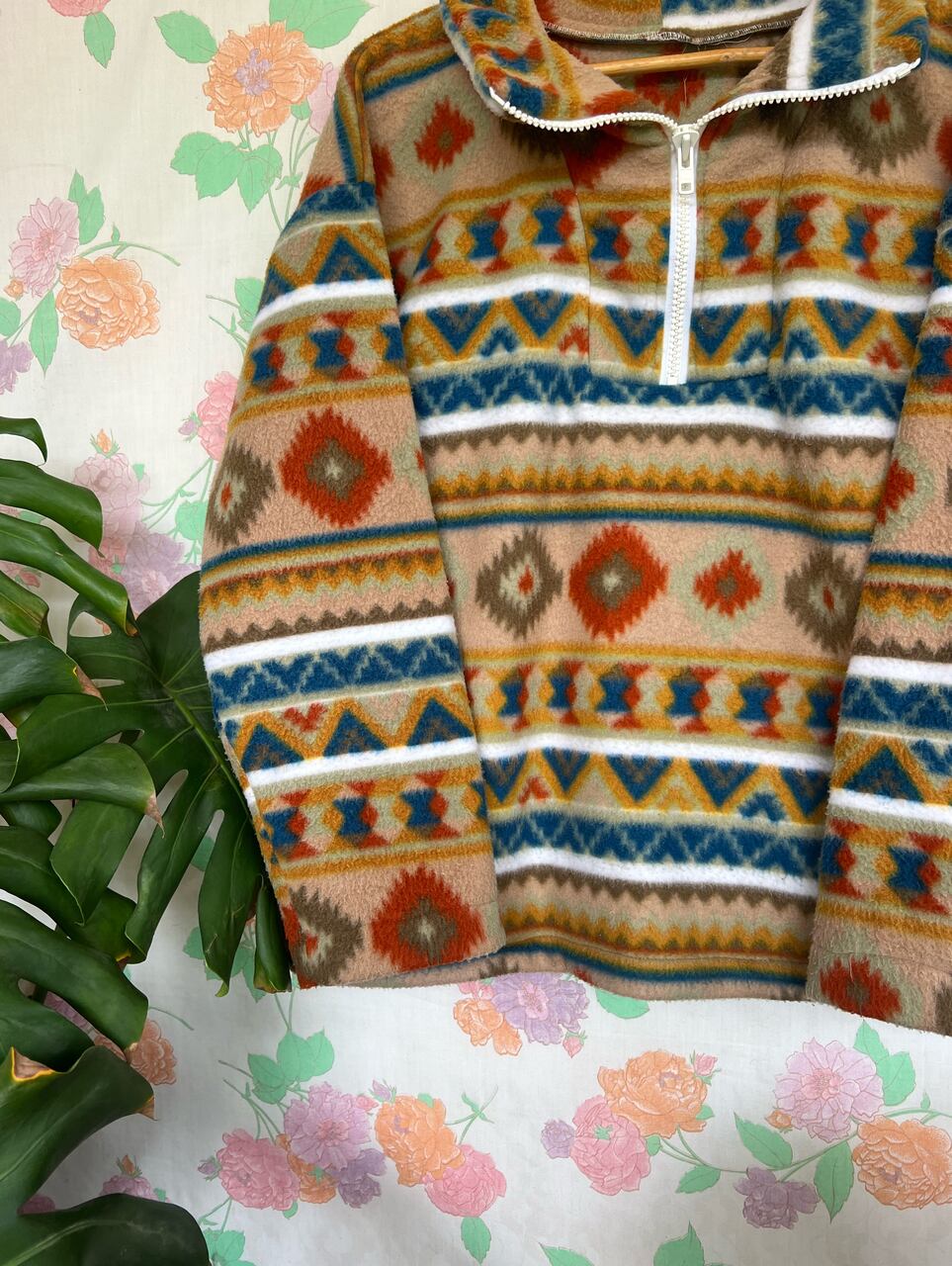 90's Ethnic Printed Fleece