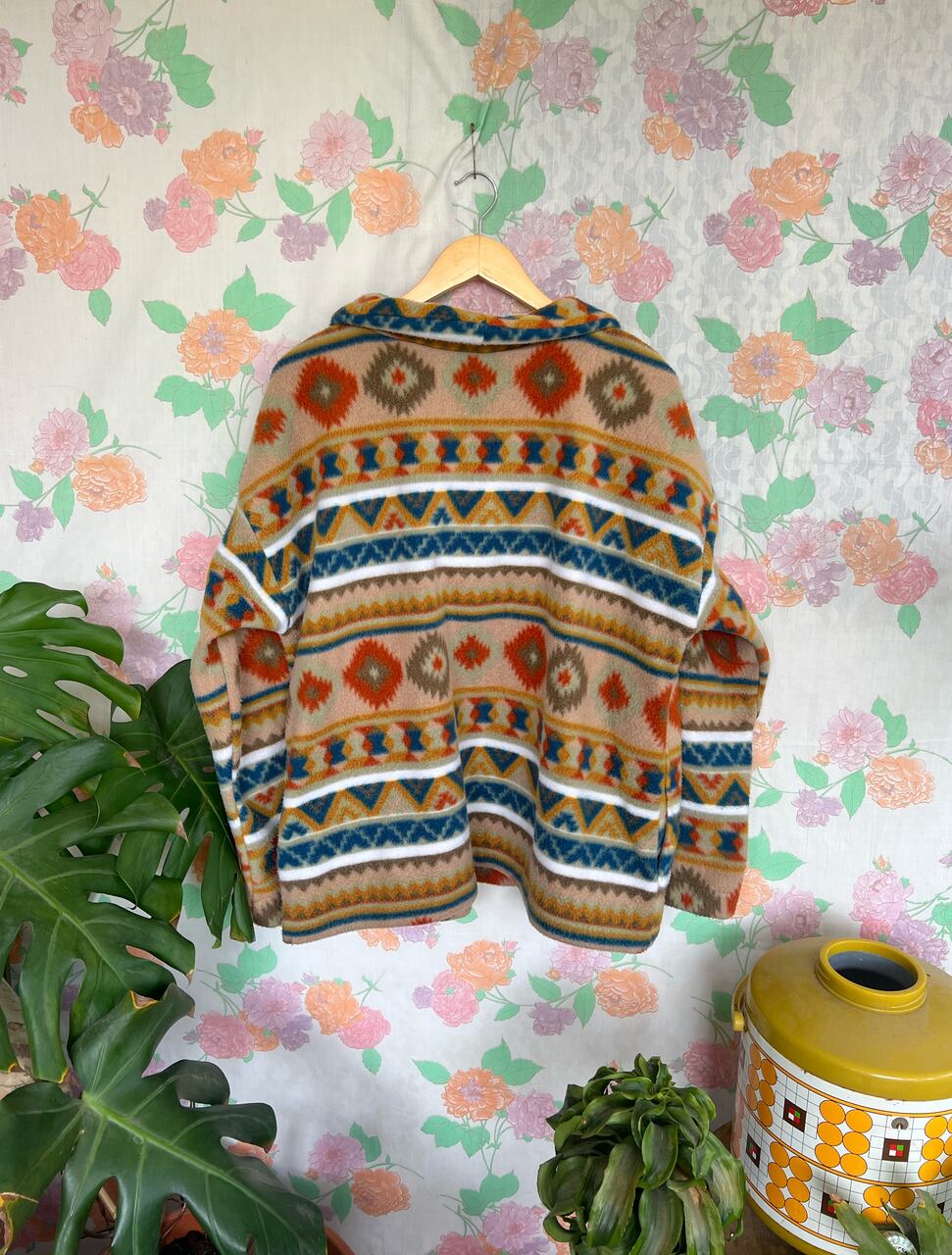 90's Ethnic Printed Fleece