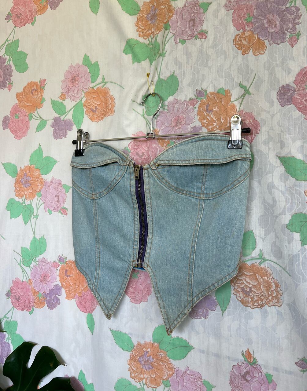 Hysterical Denim Cropped Top