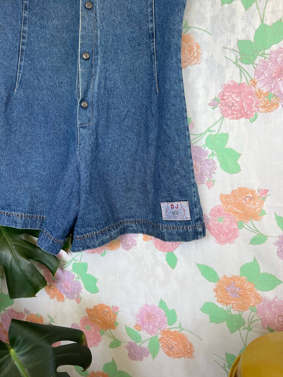 90's Unique Dark Denim Jumpsuit