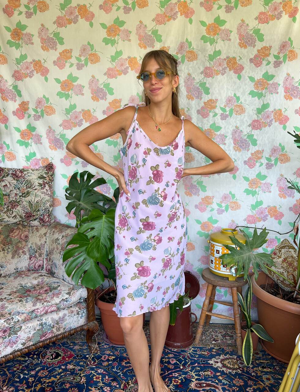 00's Flower Slip Dress