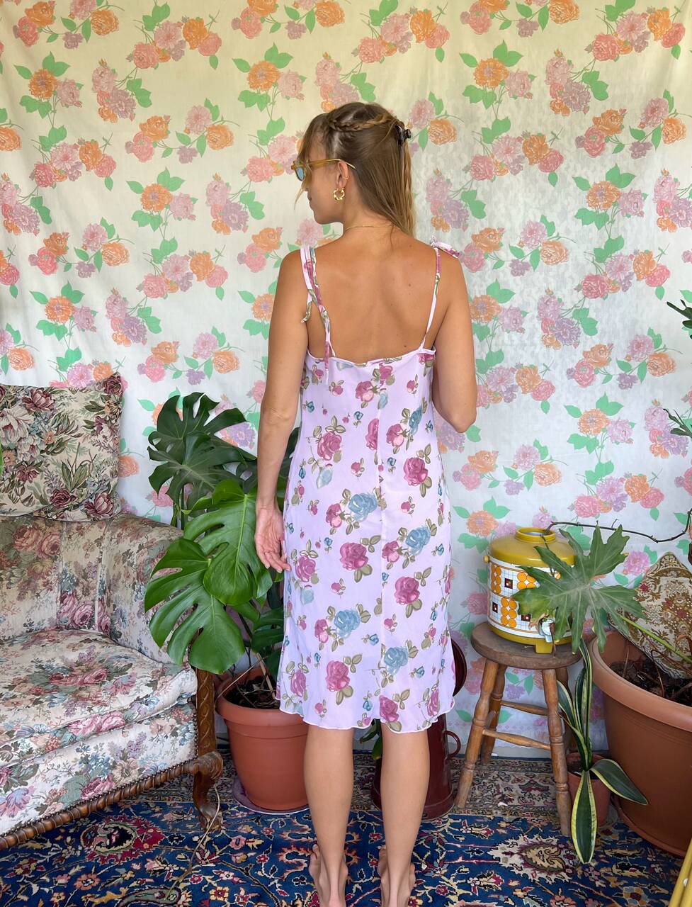 00's Flower Slip Dress