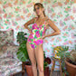 90's Pink Garden Swimsuit