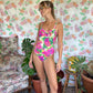 90's Pink Garden Swimsuit